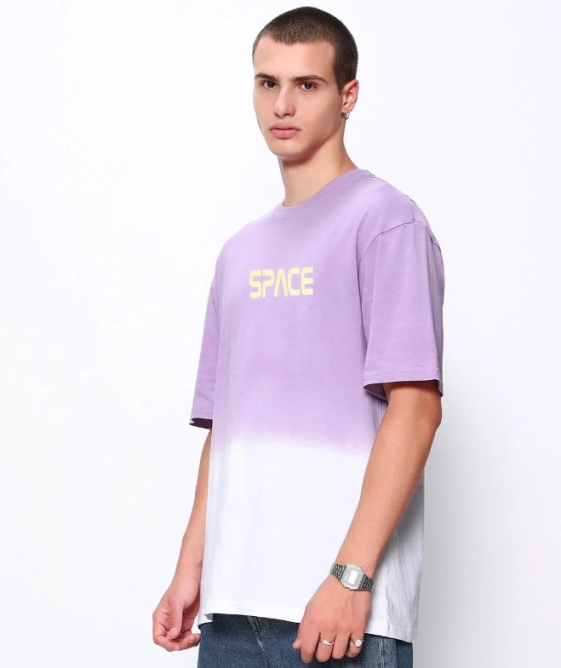 White & Purple Limited Edition Ombre Oversized T-Shirt
